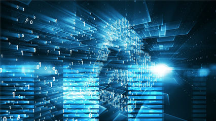 震撼高科技數(shù)字化解碼動畫宣傳互聯(lián)網企業(yè)標志與標題